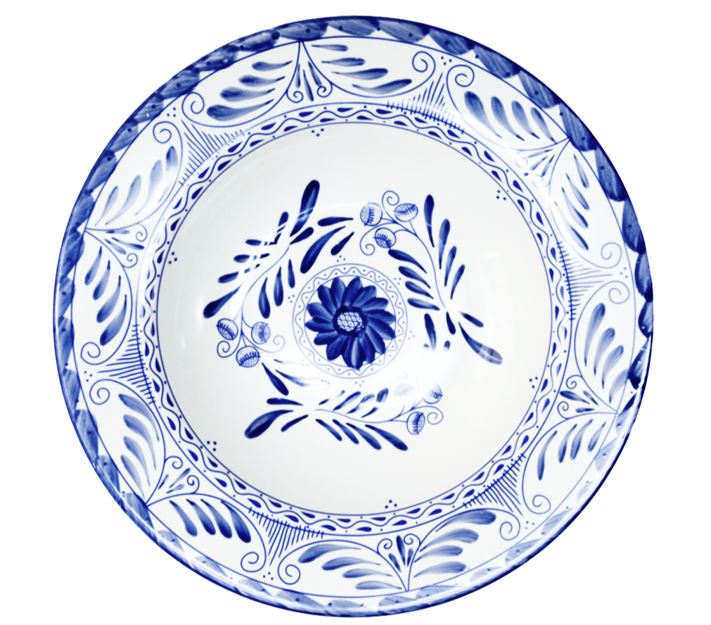 PLATO PASTA 30 CM ANFORAORA BLANCO - Mexican handcrafted product