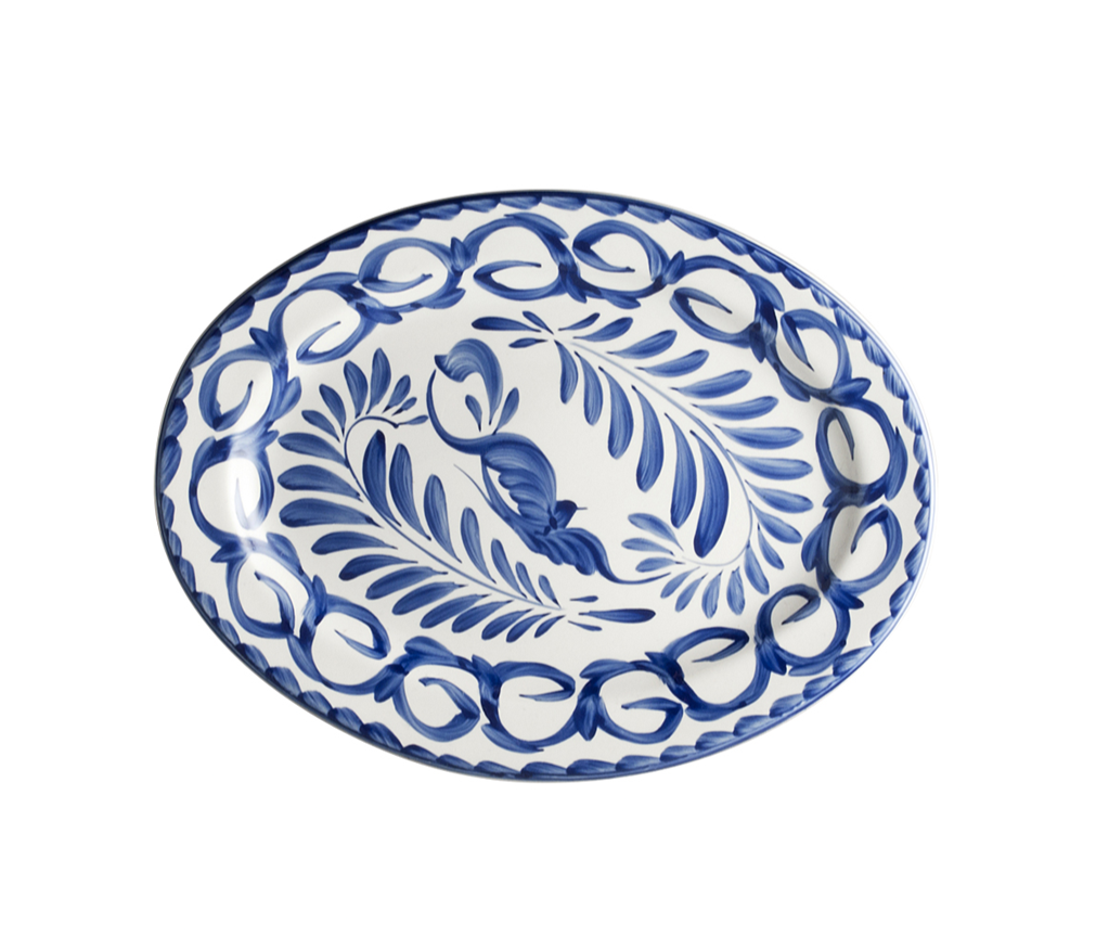 PLATON OVALADO HONDO 13 CM ANFORAORA PUEBLA - Mexican handcrafted product