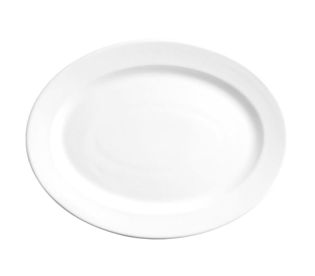 PLATON OVALADO 27 CM ANFORAORA BLANCO POLAR