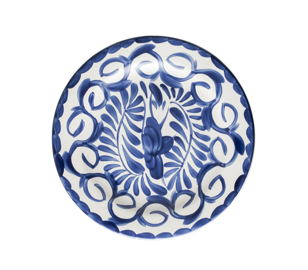 PLATO TRINCHE 14 CM ANFORAORA BLANCO - Mexican handcrafted product