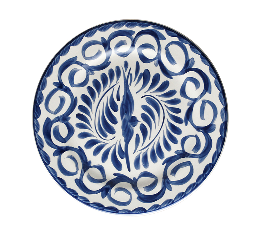 PLATO TRINCHE 23 CM ANFORAORA PUEBLA - Mexican handcrafted product