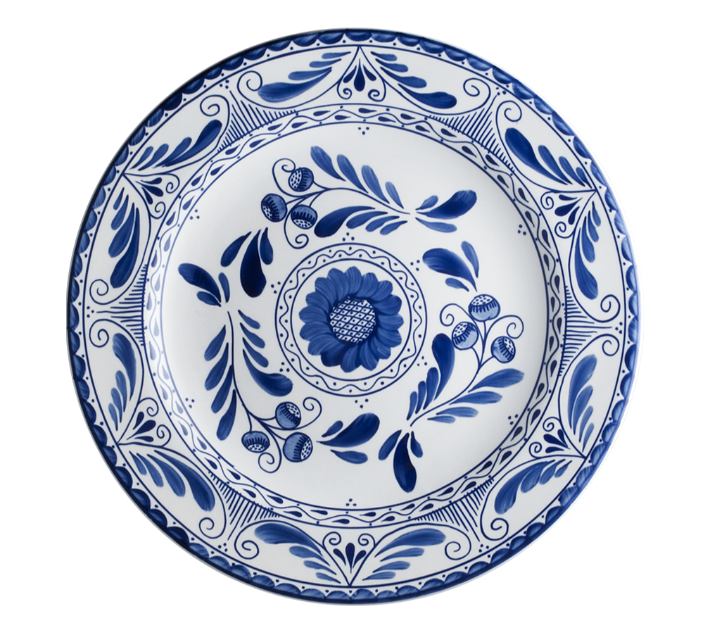 PLATO TRINCHE 26 CM ANFORAORA TALAVERA - Mexican handcrafted product