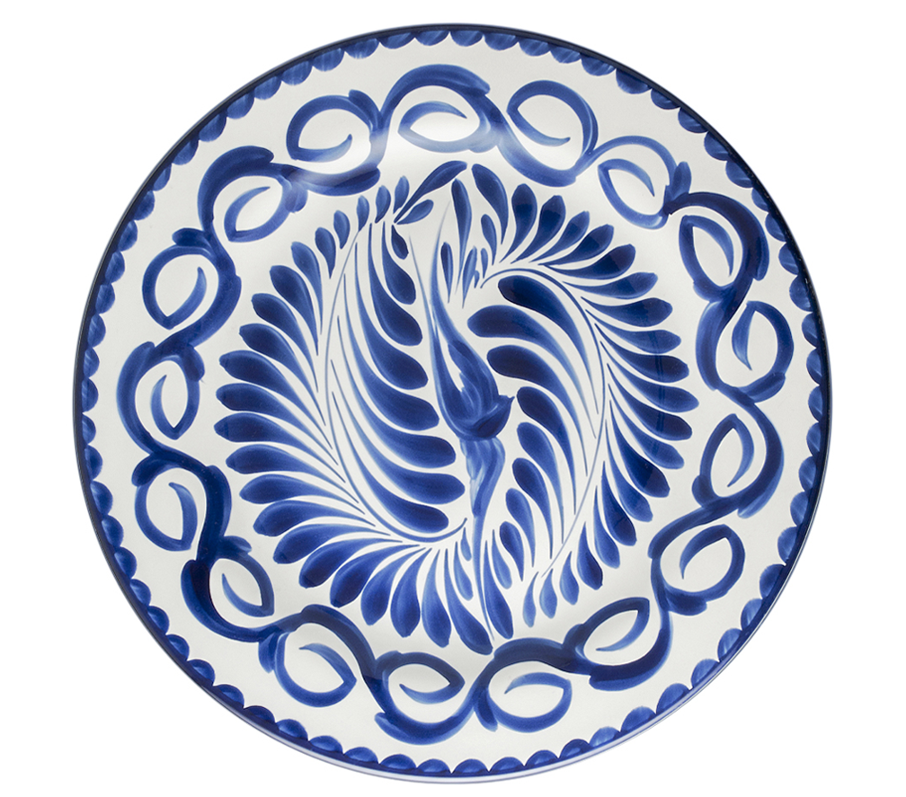 PLATO TRINCHE 28 CM ANFORAORA PUEBLA - Mexican handcrafted product