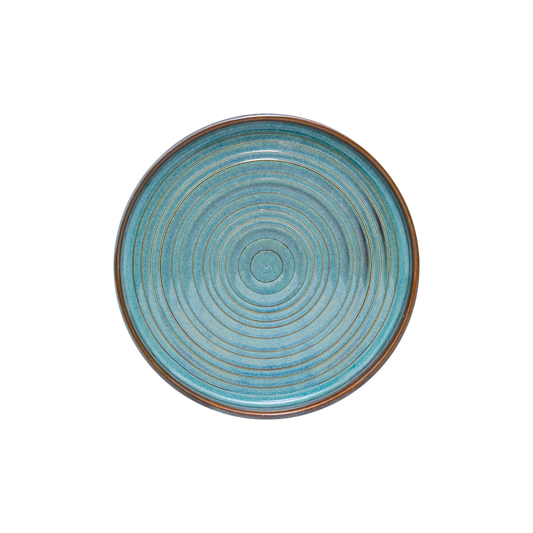 PLATO TRINCHE 15 MEDITERRANEO CON RELIEVE CARIBE - Mexican handcrafted product