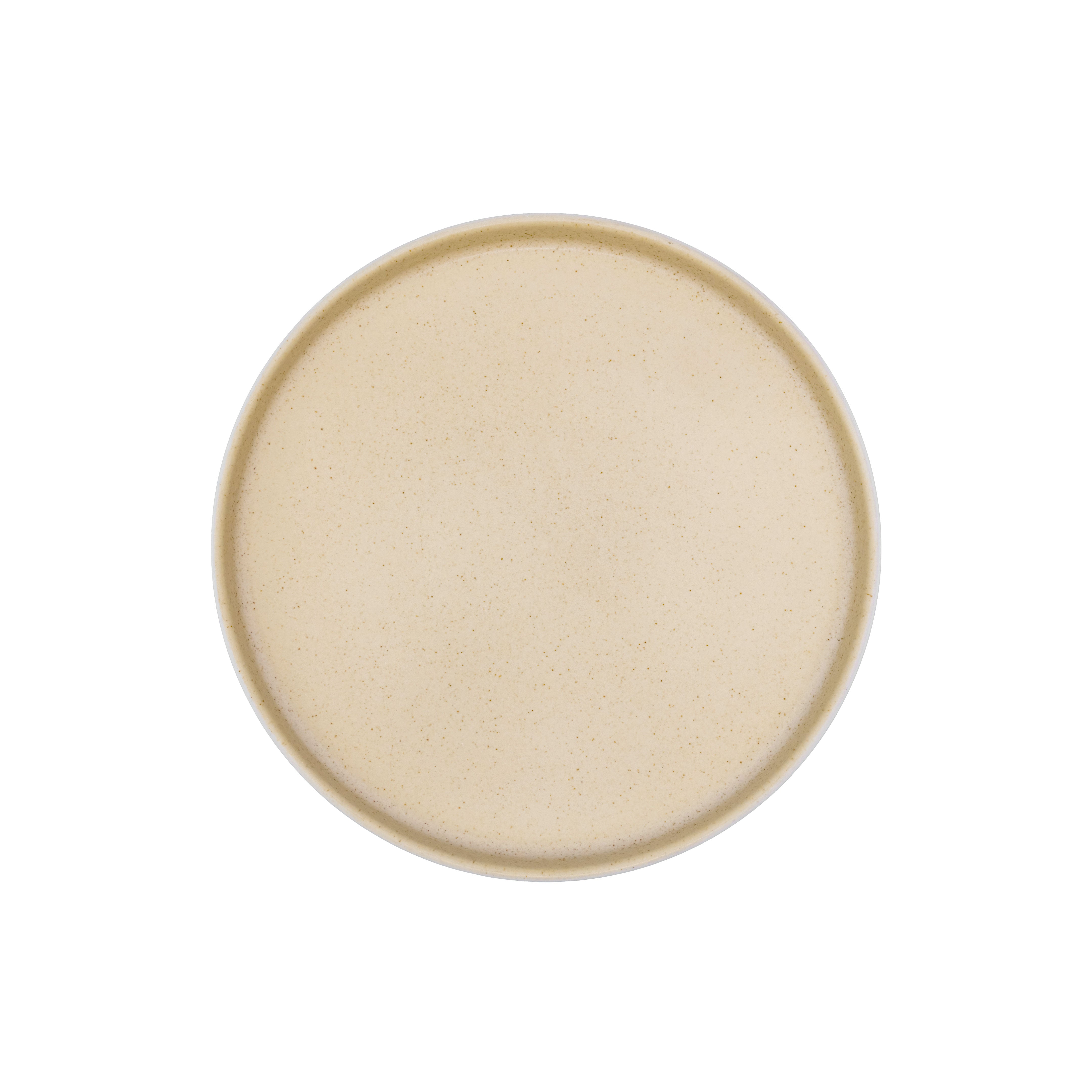 PLATO TIRNCHE 19 CM MEDITERRÁNEO ARENA MATE/BLANCO MATE - Mexican handcrafted product