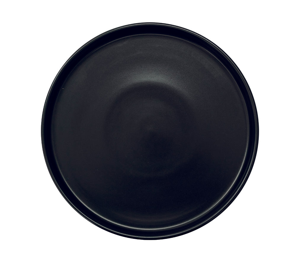 PLATO TRINCHE 23 CM MEDITERRANEO NEGRO MATE
