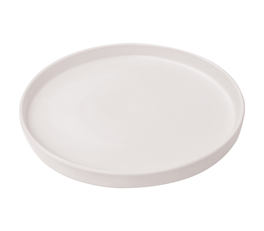 PLATO TRINCHE 27 CM MEDITERRÁNEO BLANCO MATE - Mexican handcrafted product