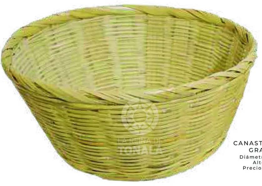 Canasto Cesto Grande Diám 26cm Alto 23cm — Decorarmex