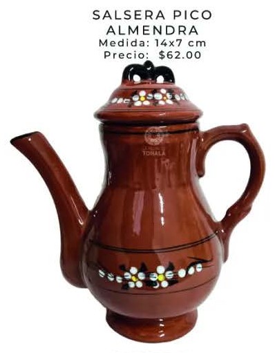 Cafetera Almendra 11x24 cm aprox — Decorarmex